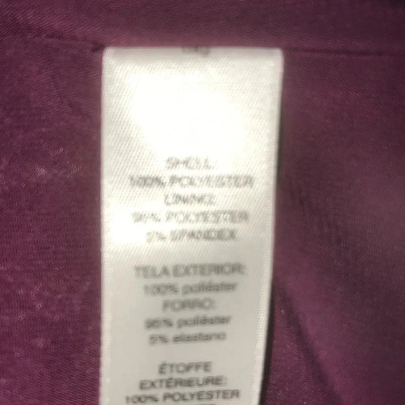 CHICO’S paisley print semi sheer long sleeve mock neck style lined size M/8P - Picture 7 of 11